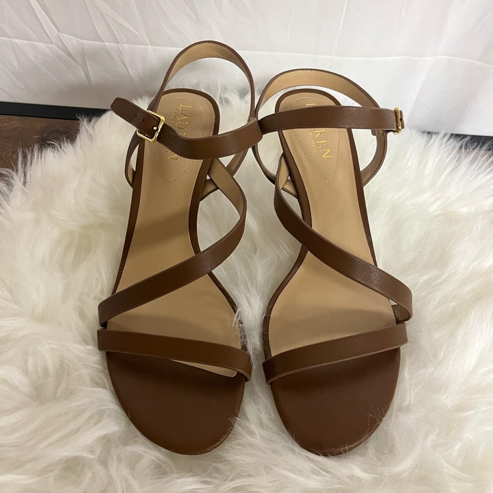 Lauren Ralph Lauren Brown Strappy Sandals